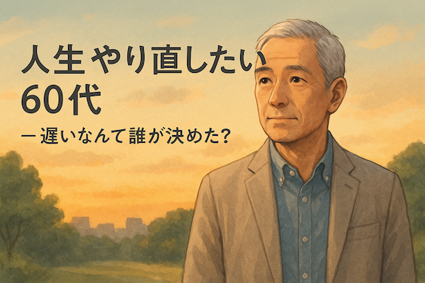人生 やり直したい 60代 ─ 遅いなんて誰が決めた？